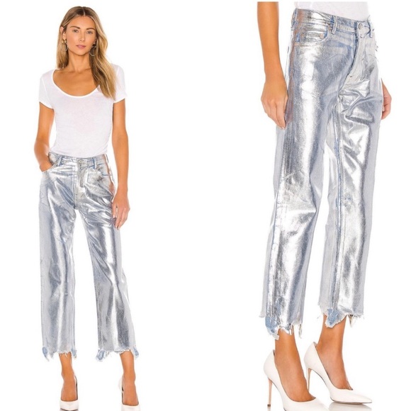 Free People Maggie Foil Jeans BNWT - Picture 3 of 5